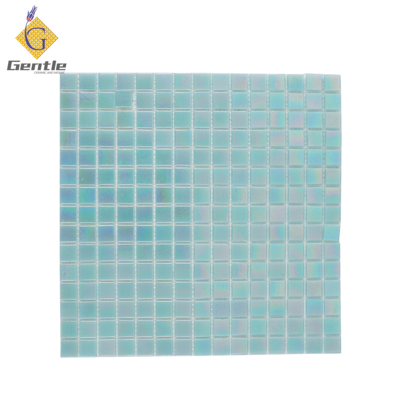 Wholesale Light Blue Square Hot Melt Mosaic Tiles
