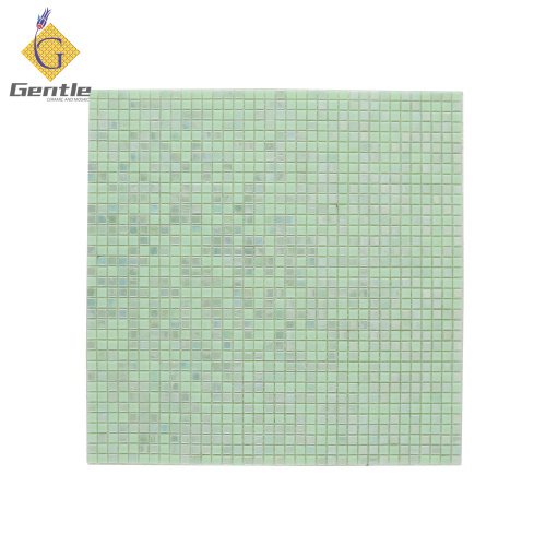 Wholesale Green Square Hot Melt Mosaic Tiles For Wall