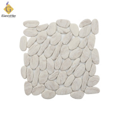 Wholesale Gray Cobblestone Shape Recycled Glass Mosaic