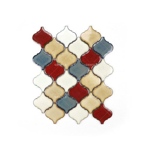 Custom Arab Style Color Variation Lantern Shape Ceramic Mosaic Tiles