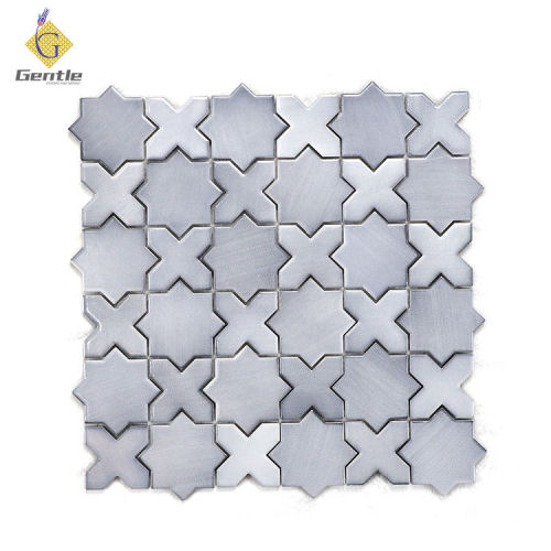 Custom Light Grey Irregular Ceramic Mosaic Tiles