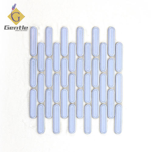 Wholesale Light Purple Oval Ceramic Mosaic Tiles For Wall