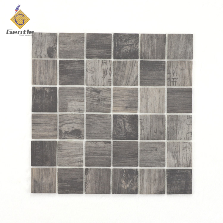 Custom Grey Square Recycled Glass Mosaic Tiles