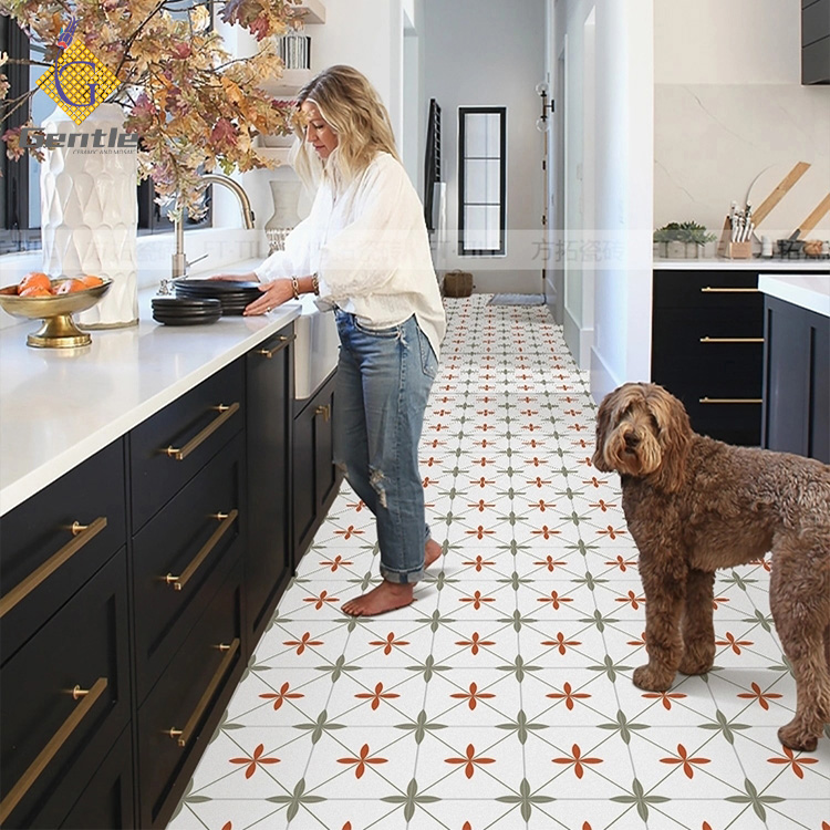 Custom Square Ash Gray Patten Tiles