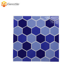 Custom Blue Hexagonal Patten Tiles For Wall