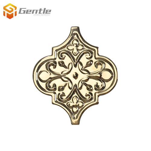 Custom Gold Carved Lantern Art Tiles