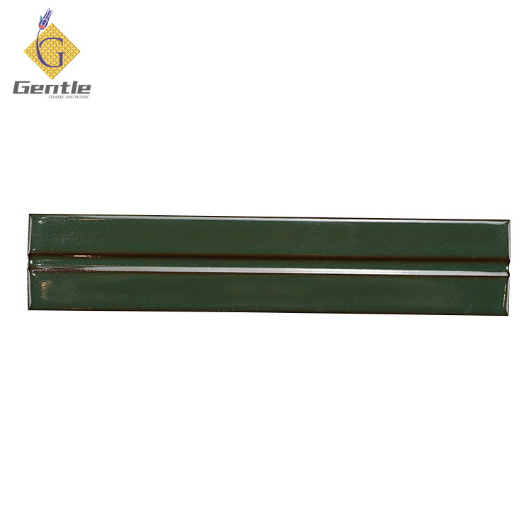Custom Green Rectangular Art Tiles For Bathroom