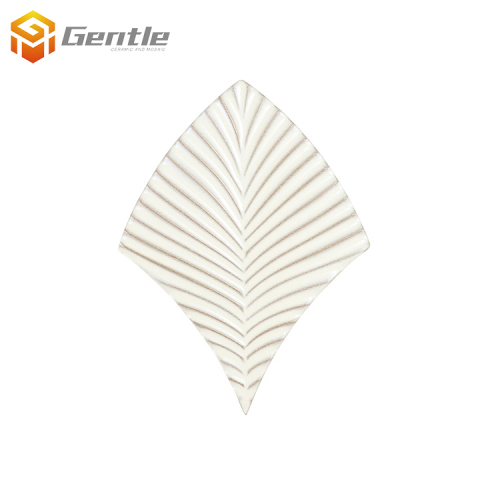 Wholesale White Leaf Shaped Art Tiles For Wall