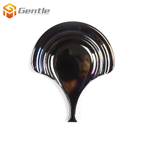 Wholesale Metal Black Fan Shaped Art Tiles