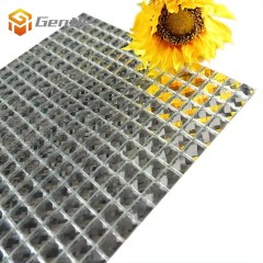Wholesale 15X15MM Diamond Face Silver Pure Crystal Glass Mosaic Tiles