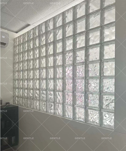 Glass Block Cloudy Design