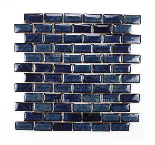 Wholesale Mixed Bule Color Rectangular Ceramic Mosaic Tiles