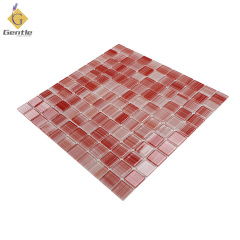 Custom Red Crystal Glass Mosaic