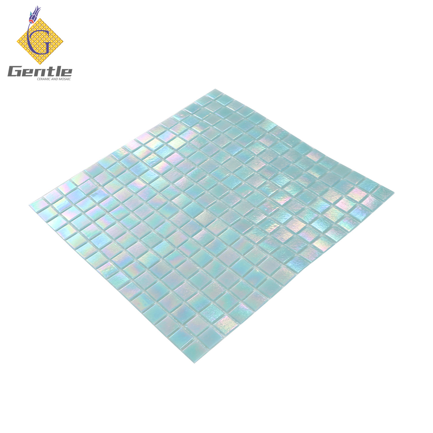 Wholesale Light Blue Square Hot Melt Mosaic Tiles