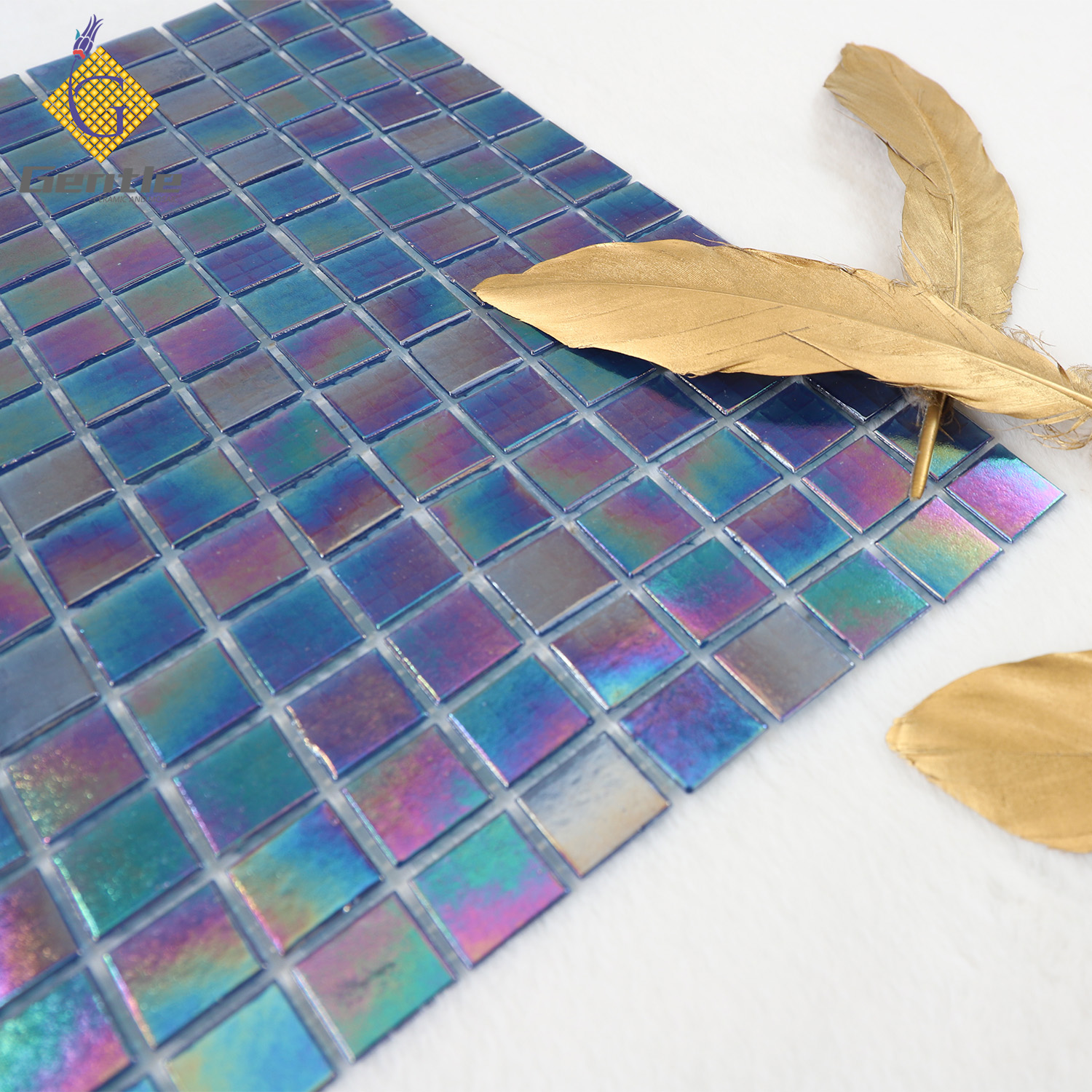 Customized Blue Hot Melt Mosaic Tiles