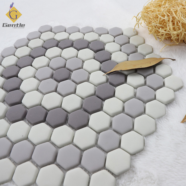 Custom Hexagonal Recycled Glass Mosaic Tiles