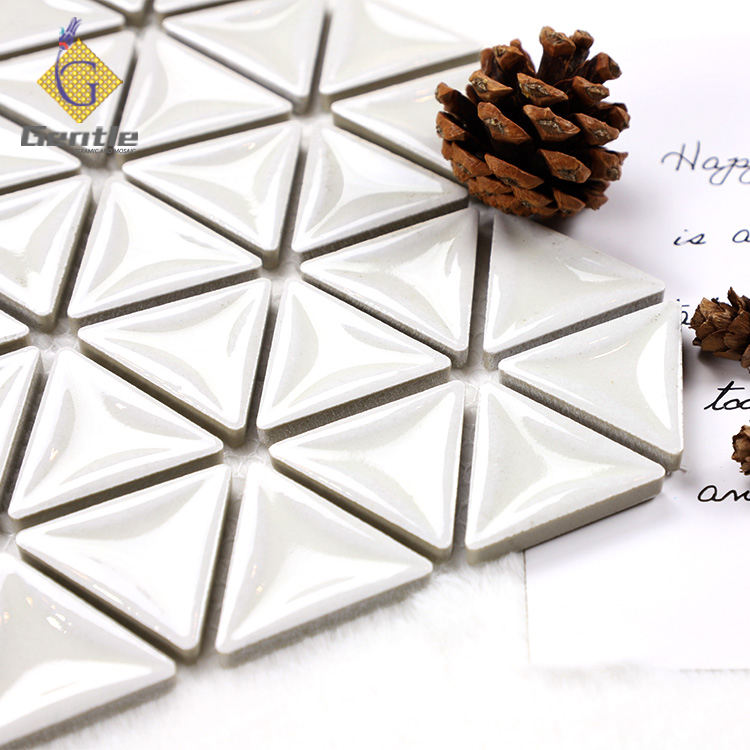 Custom Triangular Ceramic Mosaic Sheet For Wall