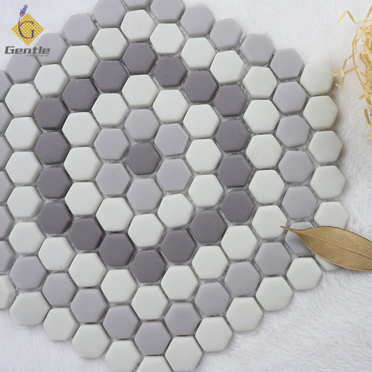 Custom Hexagonal Recycled Glass Mosaic Tiles