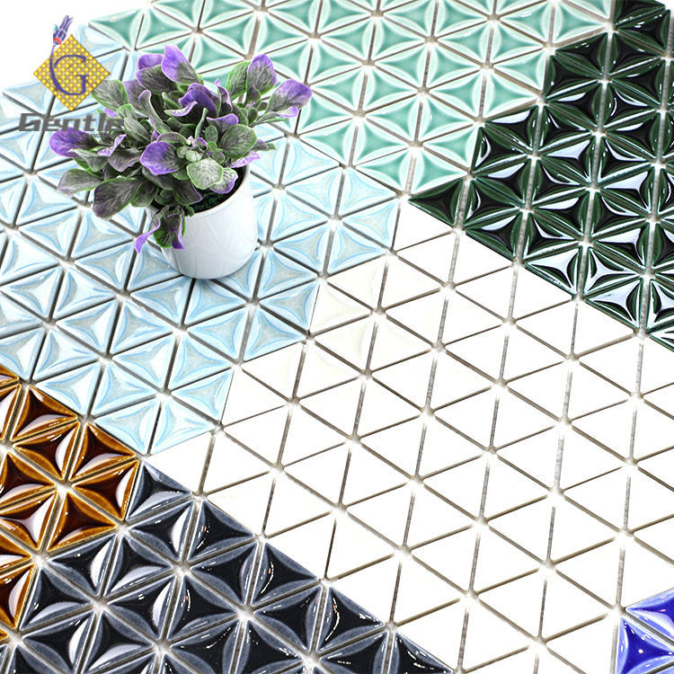 Custom Triangular Ceramic Mosaic Sheet For Floor