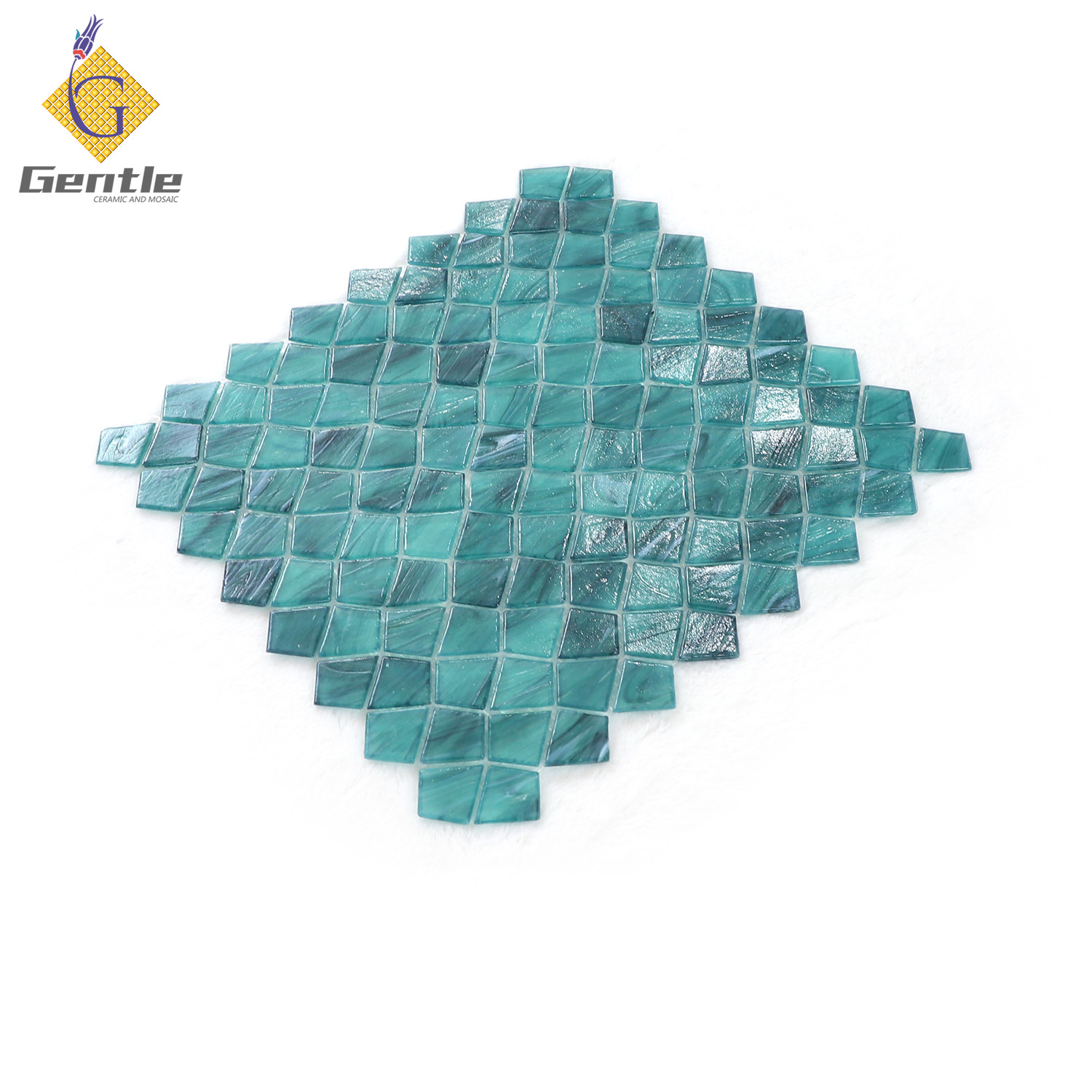 Custom Green Diamond Hot Melt Mosaic Tiles