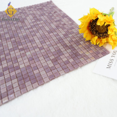 Customized Purple Square Hot Melt Mosaic Tiles For Wall