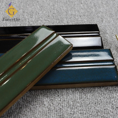 Custom Green Rectangular Art Tiles For Bathroom