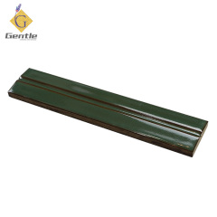 Custom Green Rectangular Art Tiles For Bathroom