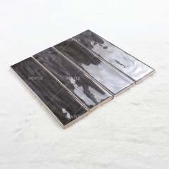 Wholesale 60x253mm Dark Grey Embossed Surface Art Tiles