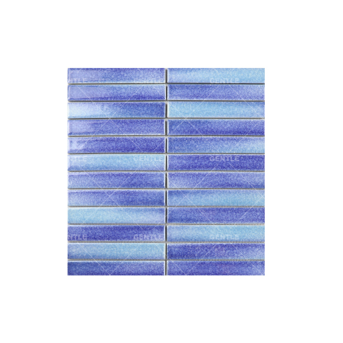 Wholesale 25x150MM Gradient Blue Ceramic Mosaic Tiles