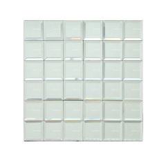 Custom 50X50MM Silvery Mirror Glass Mosaic Tiles