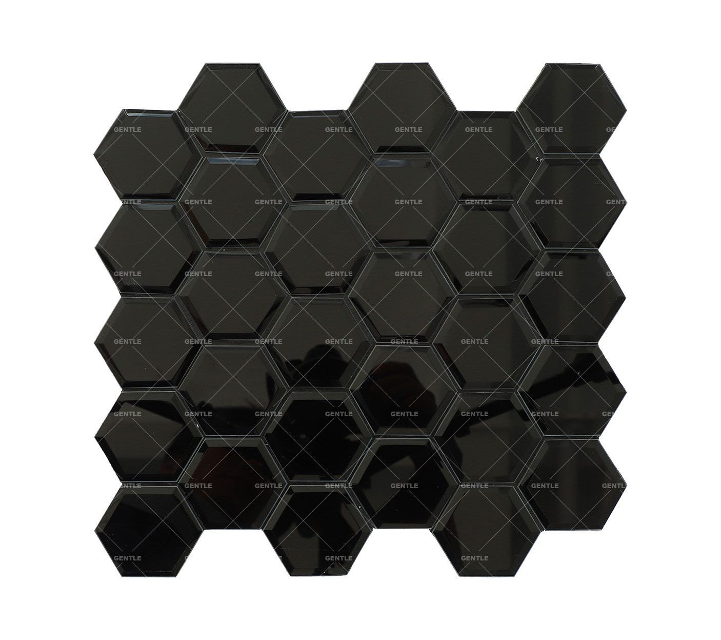 Wholesale Gold Hexagonal Mirror Glass Mosaic Tiles