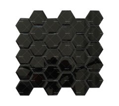 Wholesale Gold Hexagonal Mirror Glass Mosaic Tiles