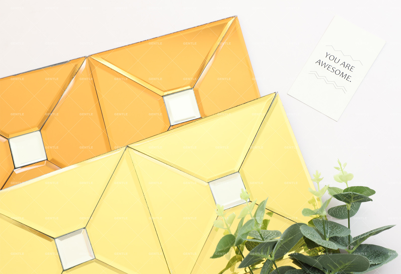 Wholesale Small Triangular Chip Mirror Glass Mosaic Tiles
