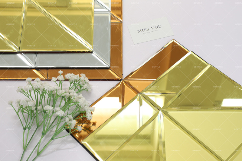 Wholesale Triangular Chip Mirror Glass Mosaic Tiles