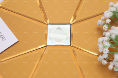 Custom Tea Brown Flower Shape Mirror Glass Mosaic Tiles