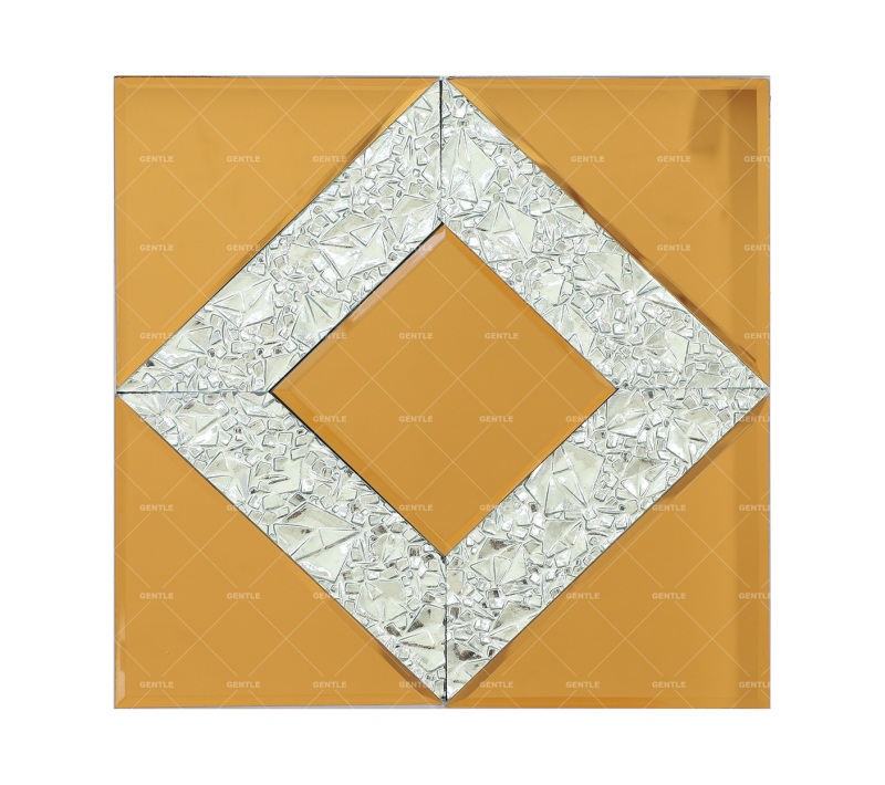 Wholesale Gold Diamond Pattern Mirror Glass Mosaic Tiles