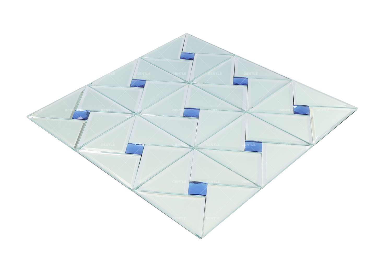 Custom Silver Small Windmill Shaped Mirror Glass Mosaic Tiles