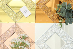 Wholesale Gold Diamond Pattern Mirror Glass Mosaic Tiles