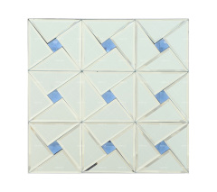 Custom Silver Small Windmill Shaped Mirror Glass Mosaic Tiles
