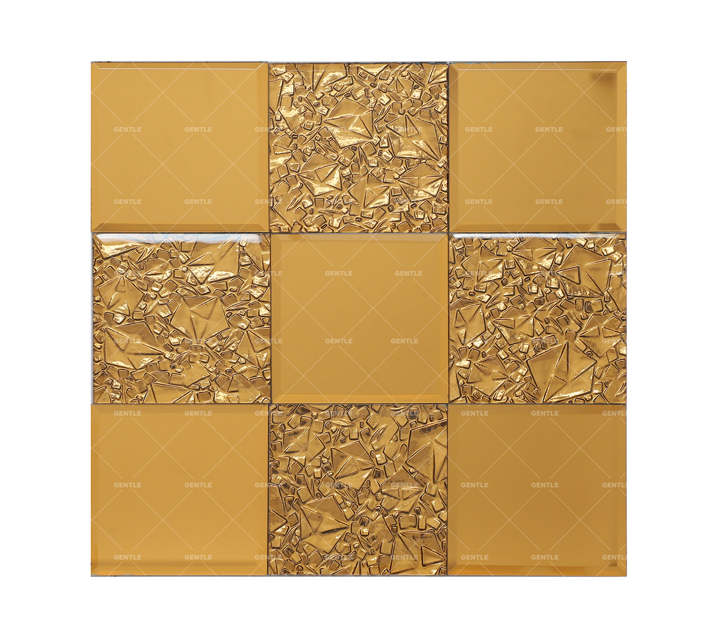 Wholesale 100x100MM Patterned Silver Mirror Glass Mosaic Tiles