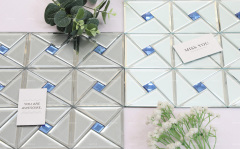 Custom Silver Small Windmill Shaped Mirror Glass Mosaic Tiles