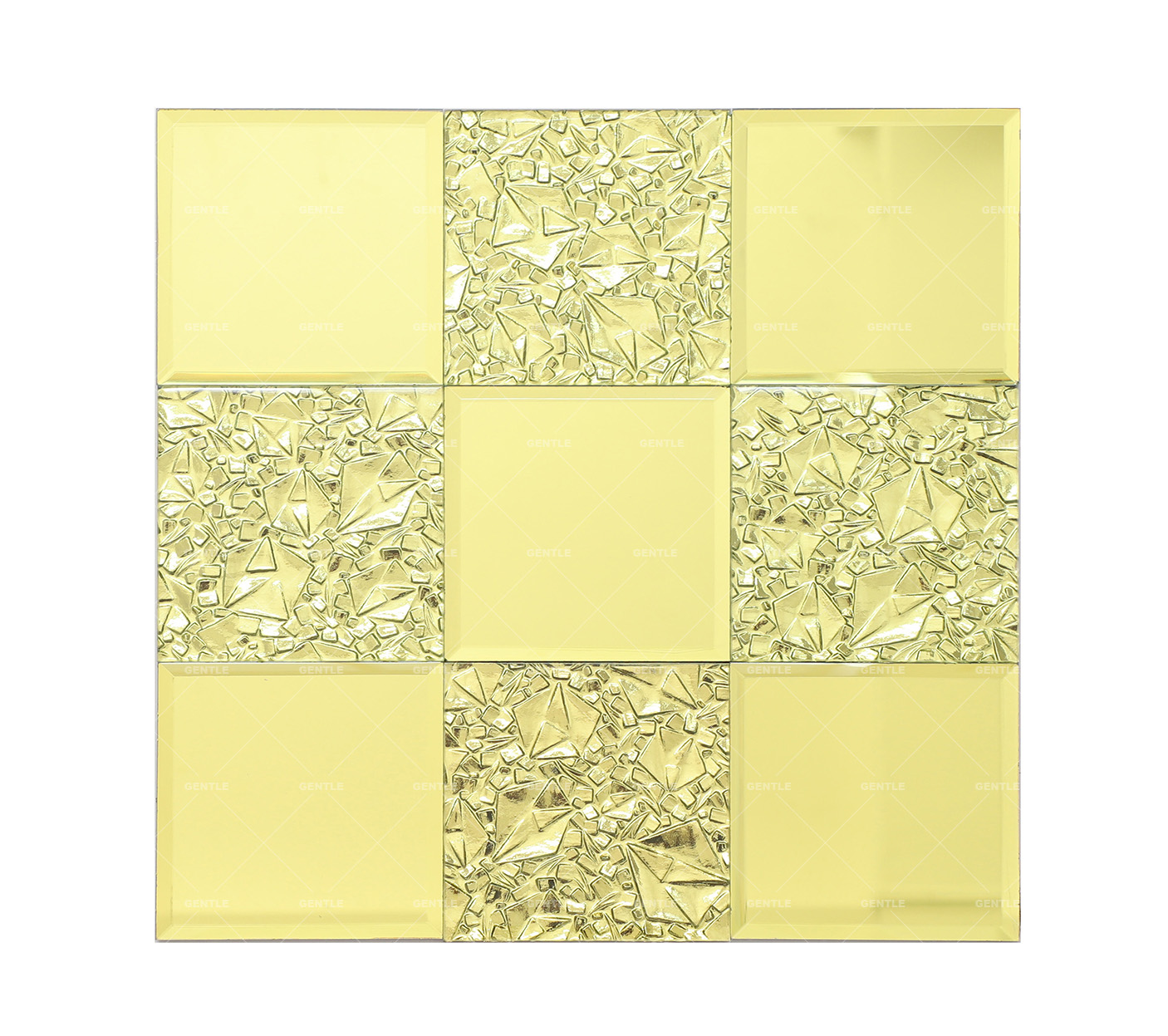 Wholesale 100x100MM Patterned Silver Mirror Glass Mosaic Tiles
