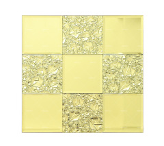 Wholesale 100x100MM Patterned Silver Mirror Glass Mosaic Tiles
