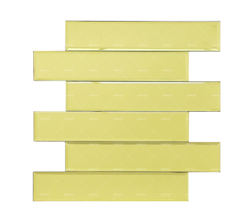 Wholesale 50x300mm Gold Rectangular Mirror Glass Mosaic Tiles