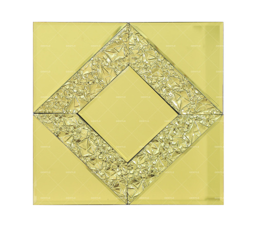 Wholesale Gold Diamond Pattern Mirror Glass Mosaic Tiles