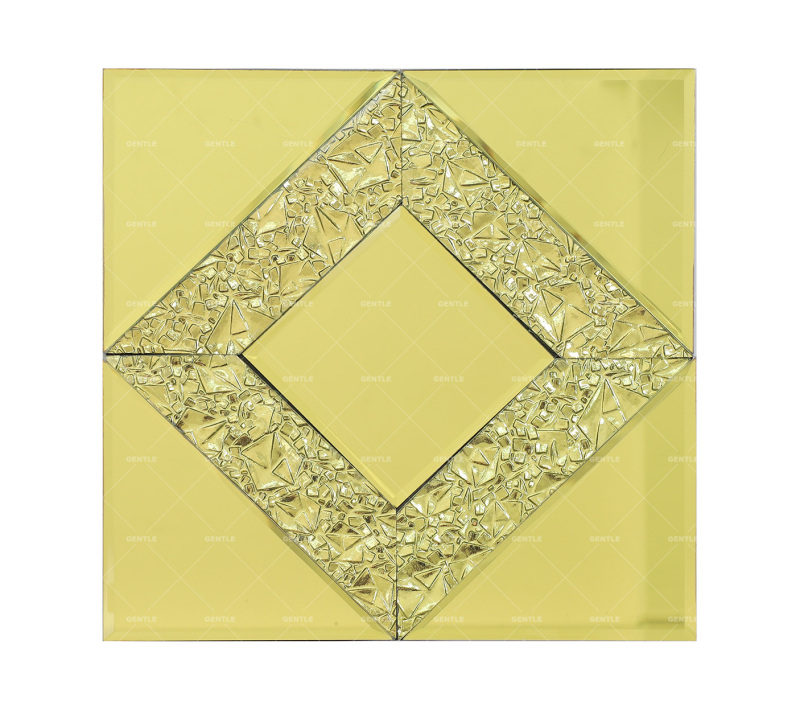 Wholesale Gold Diamond Pattern Mirror Glass Mosaic Tiles