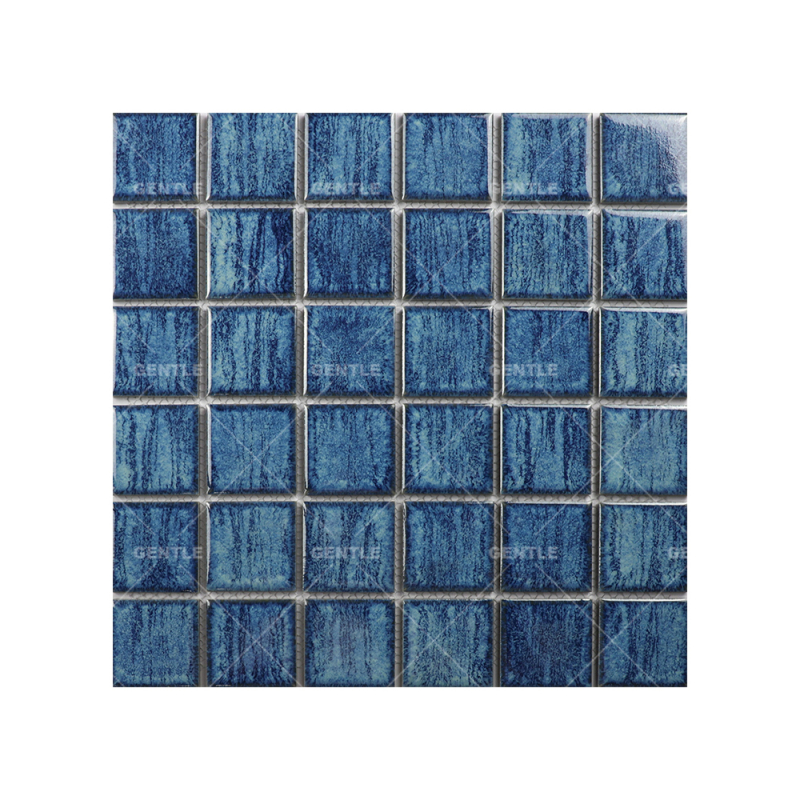 Wholesale 48x48MM Blue Glaze Variation Ceramic Mosaic Tiles
