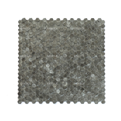 Wholesale 3D Hexagonal Brushed Texture Solid Aluminum Metal Mosaic Tiles