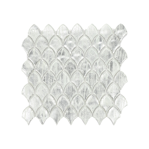 Wholesale Silvery Arrow-shaped Hot-melt Glass Mosaic Tiles
