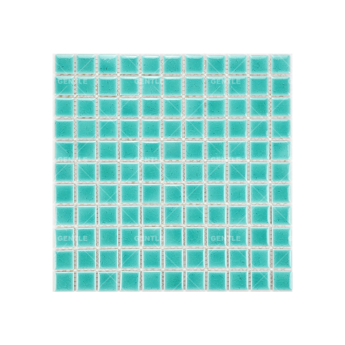 Wholesale 25x25MM Green Ice Cracking Texture Ceramic Mosaic Tiles